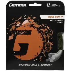 Gamma AMP Verve Soft Yellow/Black 17g Tennis String (Set)