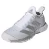 Adidas Women's Adizero Ubersonic 4 Tennis Shoes Footwear White And Silver Metallic