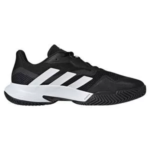 Adidas Men's CourtJam Control Tennis Shoes Core Black And Footwear White 3 Adidas Men's CourtJam Control Tennis Shoes Core Black And Footwear White - Image 3