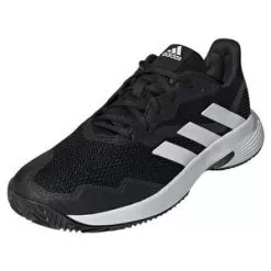 Adidas Men's CourtJam Control Tennis Shoes Core Black And Footwear White