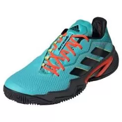 Adidas Men's Barricade Clay Tennis Shoes Pulse Aqua And Core Black