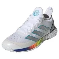 Adidas Women's Adizero Ubersonic 4 Tennis Shoes Footwear White And Silver Met