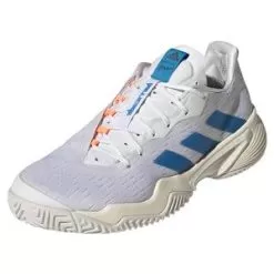 Adidas Men's Barricade Parley Tennis Shoes Footwear White And Pulse Blue