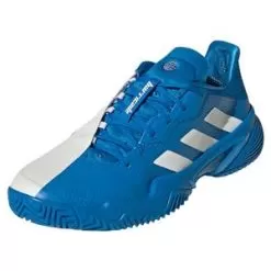 Adidas Men's Barricade Tennis Shoes Blue Rush And Footwear White