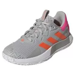 Adidas Women's SoleMatch Control Tennis Shoes Grey Two And Solar Orange