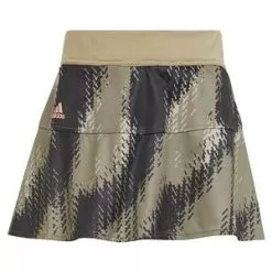 Adidas Girls` Match Printed Tennis Skort Orbit Green And Black
