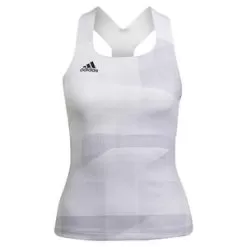 Adidas Women's Primeblue HEAT.RDY Tokyo Y-Back Tennis Tank White And Dash Grey