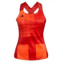 Adidas Women's Primeblue HEAT.RDY Tokyo Y-Back Tennis Tank App Solar Red And Black