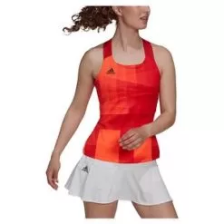 Adidas Women's Primeblue HEAT.RDY Tokyo Y-Back Tennis Tank App Solar Red And Black -Tennis Passion H20355 F21 3