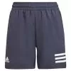 Adidas Boys` Club 3-Stripe Tennis Shorts Legend Ink And White