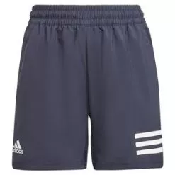 Adidas Boys` Club 3-Stripe Tennis Shorts Legend Ink And White