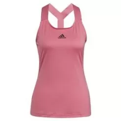 Adidas Women's Aeroready Y-Back Tennis Tank Rose Tone And Black