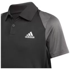 Adidas Boys` Club Tennis Polo Black And Grey Six -Tennis Passion H45415 F21 6