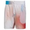 Adidas Men's Melbourne Ergo Printed 7 Inch Tennis Short White And Vivid Red