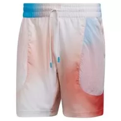 Adidas Men's Melbourne Ergo Printed 7 Inch Tennis Short White And Vivid Red