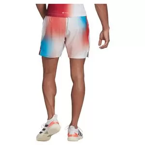 Adidas Men's Melbourne Ergo Printed 7 Inch Tennis Short White And Vivid Red 4 Adidas Men's Melbourne Ergo Printed 7 Inch Tennis Short White And Vivid Red - Image 4