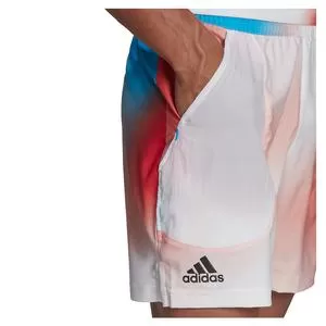 Adidas Men's Melbourne Ergo Printed 7 Inch Tennis Short White And Vivid Red 5 Adidas Men's Melbourne Ergo Printed 7 Inch Tennis Short White And Vivid Red - Image 5