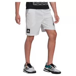 Adidas Men's Paris Ergo 9 Inch Tennis Short White And Black 3 Adidas Men's Paris Ergo 9 Inch Tennis Short White And Black - Image 3