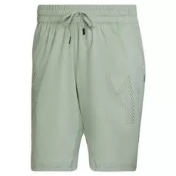 Adidas Men's Paris Ergo 9 Inch Tennis Short Magic Lime And Black
