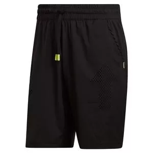 Adidas Men's Paris Ergo 9 Inch Tennis Short Black And White 1 Adidas Men's Paris Ergo 9 Inch Tennis Short Black And White