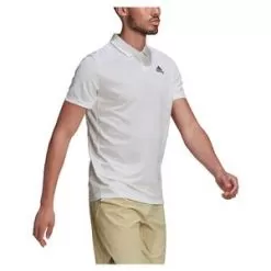 Adidas Men's HEAT.RDY Tennis Polo Shirt White And Black -Tennis Passion HC2714 S22 3