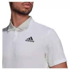 Adidas Men's HEAT.RDY Tennis Polo Shirt White And Black -Tennis Passion HC2714 S22 6