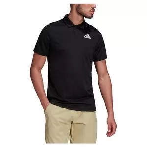 Adidas Men's HEAT.RDY Tennis Polo Shirt Black And White 3 Adidas Men's HEAT.RDY Tennis Polo Shirt Black And White - Image 3
