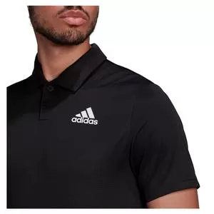 Adidas Men's HEAT.RDY Tennis Polo Shirt Black And White 6 Adidas Men's HEAT.RDY Tennis Polo Shirt Black And White - Image 6