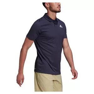 Adidas Men's HEAT.RDY Tennis Polo Shirt Shadow Navy And White 3 Adidas Men's HEAT.RDY Tennis Polo Shirt Shadow Navy And White - Image 3