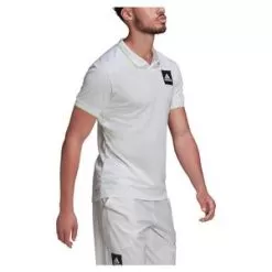 Adidas Men's Paris Freelift Tennis Polo Shirt White And Pulse Lime -Tennis Passion HC7698 S22 3