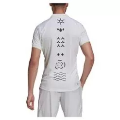 Adidas Men's Paris Freelift Tennis Polo Shirt White And Pulse Lime -Tennis Passion HC7698 S22 4