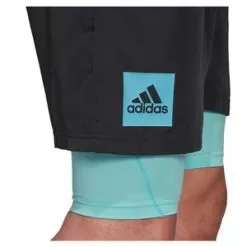 Adidas Men's Paris HEAT.RDY 2in1 7 Inch Tennis Short Carbon And Pulse Aqua 11 Adidas Men's Paris HEAT.RDY 2in1 7 Inch Tennis Short Carbon And Pulse Aqua -Tennis Passion HG4204 7 S22 7