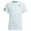 Adidas Boys` Club 3-Stripe Tennis Tee Almost Blue