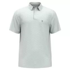 Penguin Men's Allover Tennis Ball Printed Tennis Polo Bright White