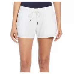 Penguin Women's Drawstring 4 Inch Tennis Short Bright White