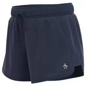 Penguin Women's Drawstring 4 Inch Tennis Short Black Iris 3 Penguin Women's Drawstring 4 Inch Tennis Short Black Iris - Image 3