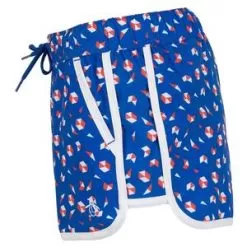 Penguin Women's Geo Printed 4 Inch Tennis Short Blue Tattoo -Tennis Passion OGBSC0A4 470U22 31