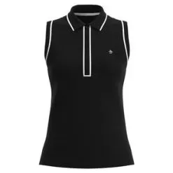 Penguin Women's Sleeveless Veronica Tennis Polo Caviar