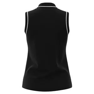 Penguin Women's Sleeveless Veronica Tennis Polo Caviar 2 Penguin Women's Sleeveless Veronica Tennis Polo Caviar - Image 2