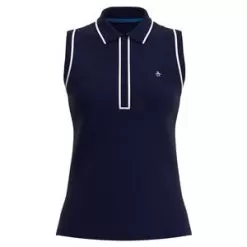 Penguin Women's Sleeveless Veronica Tennis Polo Black Iris