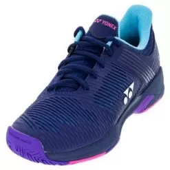 Yonex Women's Sonicage 2 Tennis Shoes Navy And Blue Purple