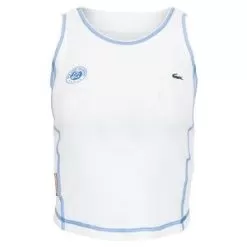 Lacoste Women's Roland Garros 2022 Tennis Tank White -Tennis Passion TF0786 V10U22