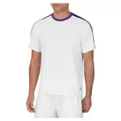 Fila Men's Back Spin Short Sleeve Tennis Crew White And Black 6 Fila Men's Back Spin Short Sleeve Tennis Crew White And Black -Tennis Passion TM23C305 100H22 3