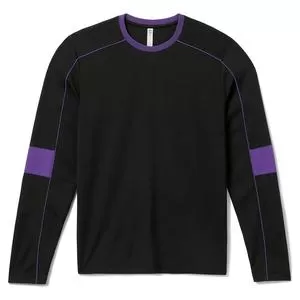 Fila Men's Back Spin Long Sleeve Tennis Crew Black And Royal Purple 1 Fila Men's Back Spin Long Sleeve Tennis Crew Black And Royal Purple