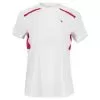 Fila Women's Center Court Short Sleeve Tennis Top White And Pink Peacock