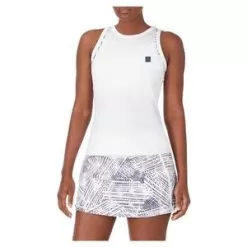 Fila Women's Foul Line High Neck Tennis Tank White And Fiji Palm -Tennis Passion TW118252 100S22 3