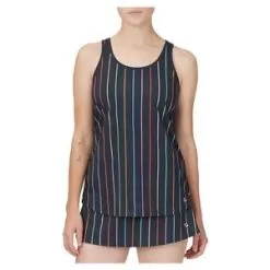 Fila Women's Cross Court Loose And Long Tennis Tank India Ink And Rainbow Stripe -Tennis Passion TW118777 096F21 4