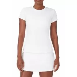 Fila Women's Whiteline Short Sleeve Tennis Top White