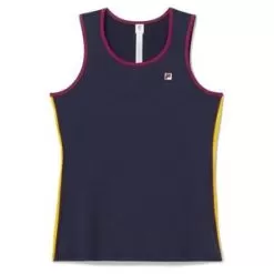 Fila Women's Heritage Full Coverage Tennis Tank Navy And Magenta Purple