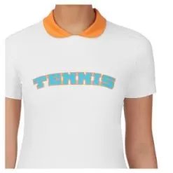 Fila Women's Groundbreaker Tennis Polo White And Dusty Orange -Tennis Passion TW23C186 100F22 6